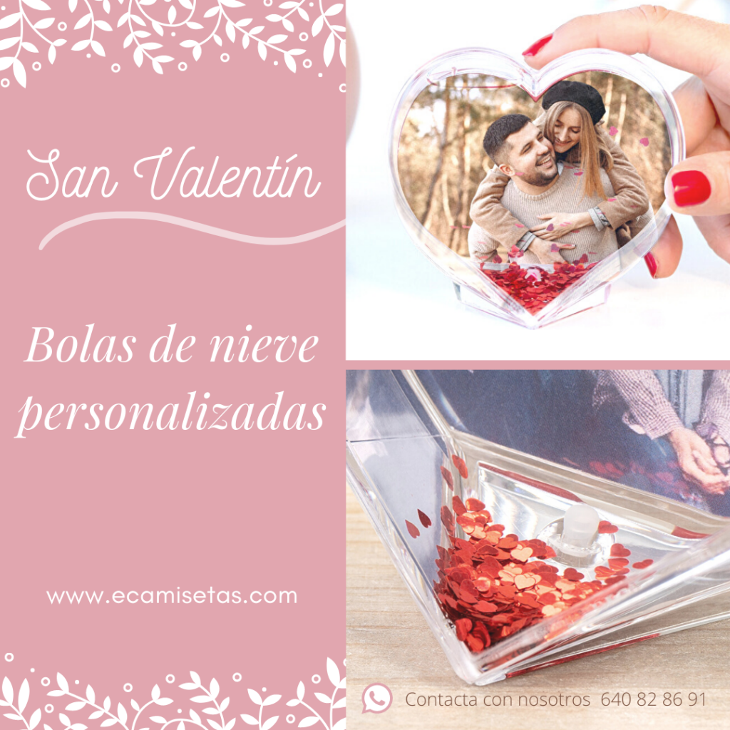 Bola de nieve corazones - San Valentín