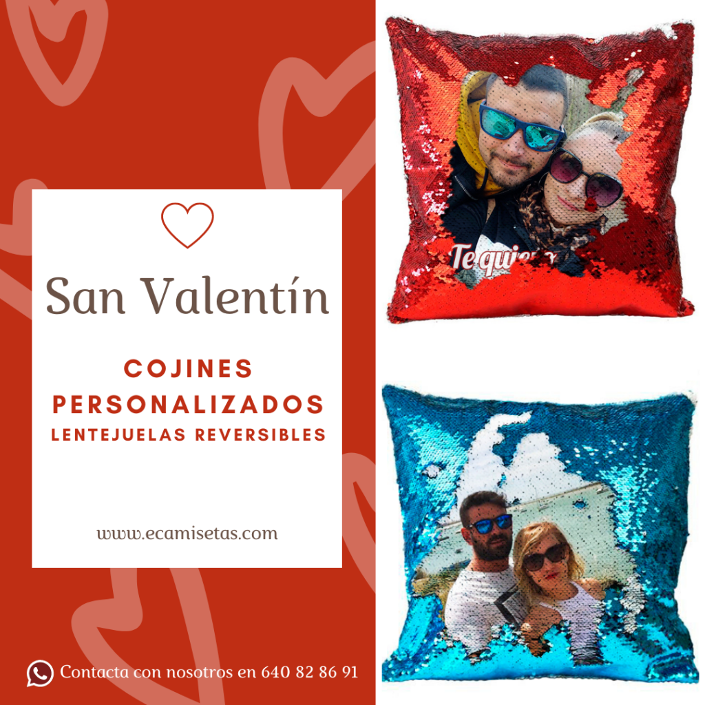 cojin lentejuelas san valentin