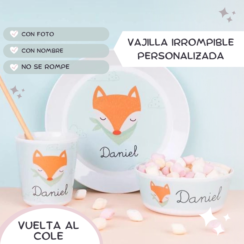 vajilla infantil irrompible
